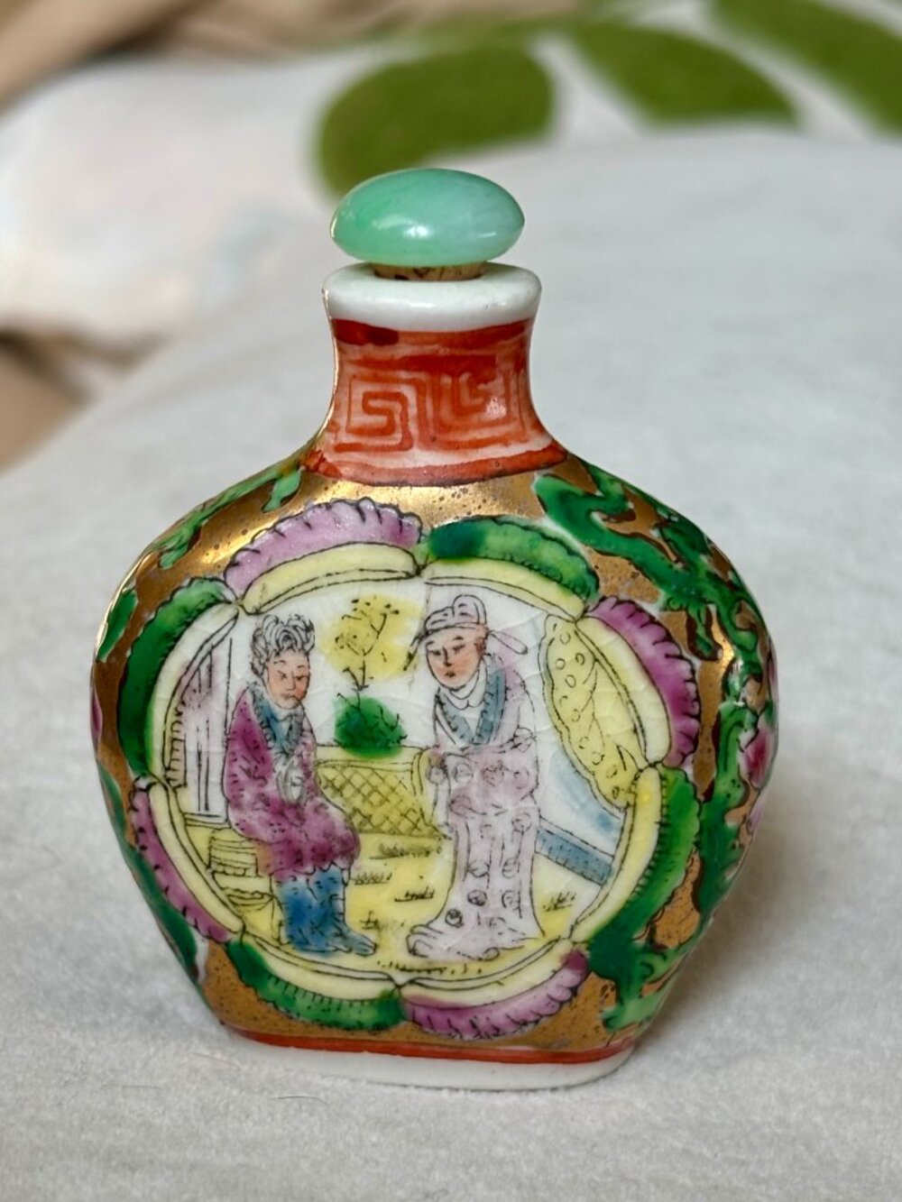 Antique Chinese Famille Rose Snuff Bottle - Picture 4 of 14